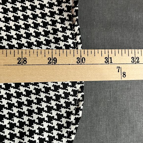 Chaps Shirt Womens Size 1X Black White Houndstooth Button Up Long Sleeves Casual - Picture 7 of 8